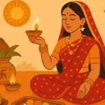 Dhanteras 2025 celebration with traditional diya, Lakshmi-Ganesh idols, and gold coins, symbolizing prosperity and the start of Diwali | धनतेरस 2025 उत्सव: दीया, लक्ष्मी-गणेश मूर्तियाँ और सोने के सिक्के, समृद्धि और दिवाली की शुरुआत का प्रतीक