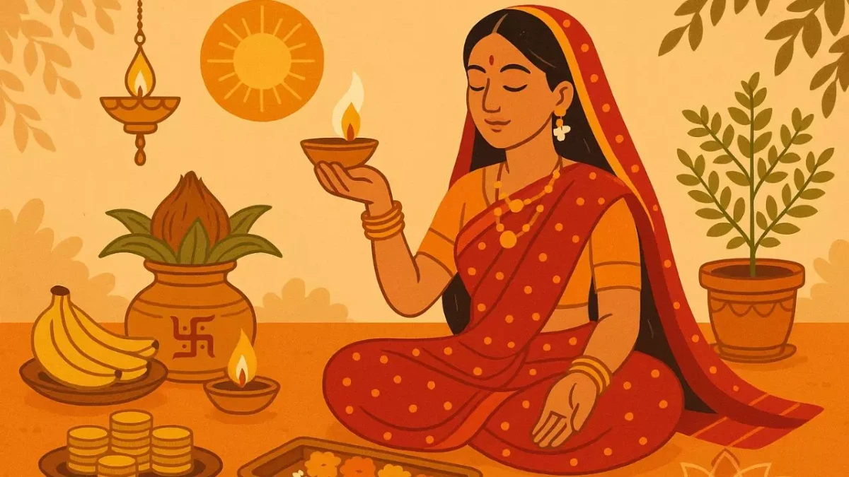 Dhanteras 2025 celebration with traditional diya, Lakshmi-Ganesh idols, and gold coins, symbolizing prosperity and the start of Diwali | धनतेरस 2025 उत्सव: दीया, लक्ष्मी-गणेश मूर्तियाँ और सोने के सिक्के, समृद्धि और दिवाली की शुरुआत का प्रतीक