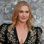 Kate Winslet Titanic movie poster and Oscar award photo, showing her journey from young actress to Academy Award winner