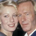 Paul Hogan as Crocodile Dundee character smiling, with Australian outback background, transitioning to Hollywood red carpet event in suit