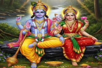 Rama Ekadashi 2025 celebration with diya, flowers, and Hindu deity idol, depicting fasting rituals and spiritual significance for Hindi devotees on AajKyaHai.com
